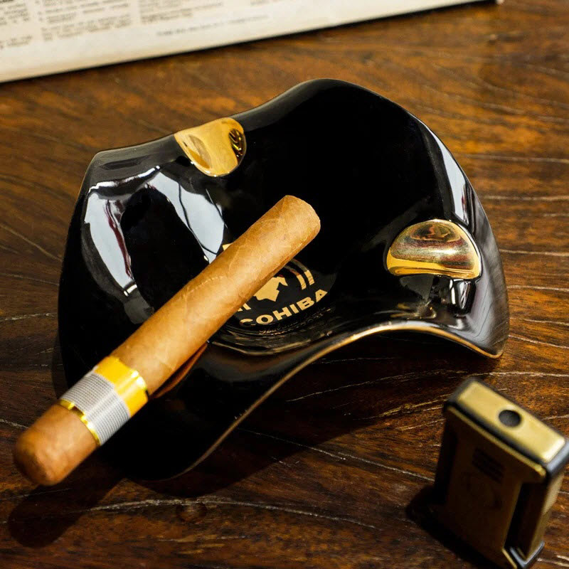 Gạt Tàn Cigar Bằng Sứ 3 Điếu Thương Hiệu Cohiba GT008