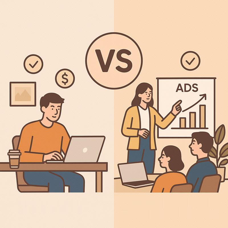 Sự Khác Biệt Giữa Freelancer Và Đơn Vị Chạy Quảng Cáo Uy Tín – Doanh Nghiệp Nên Chọn Ai?