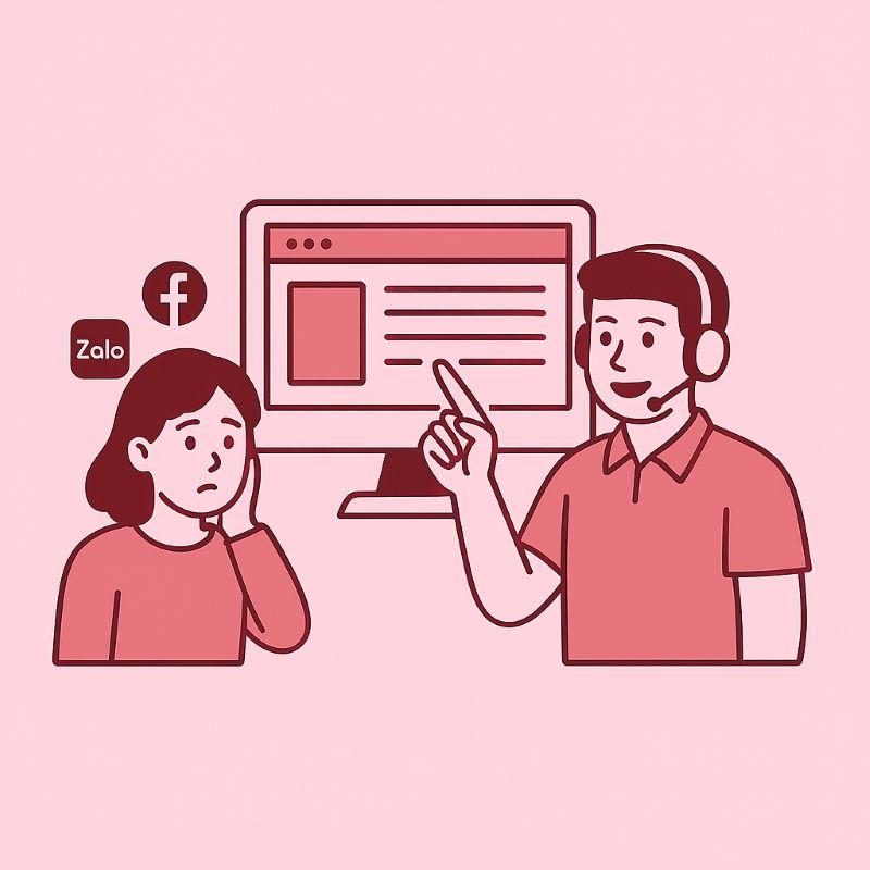 Tư vấn khách hàng qua nền tảng mạng xã hội