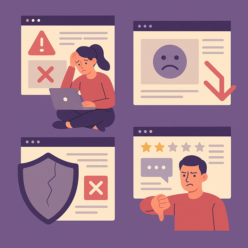 Những Rủi Ro Khi Website Không Được Thiết Kế Tốt