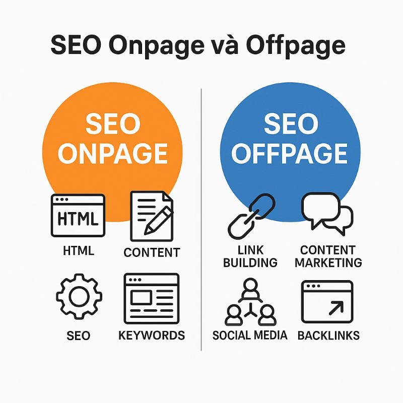 Điểm khác nhau giữa SEO Onpage và SEO Offpage