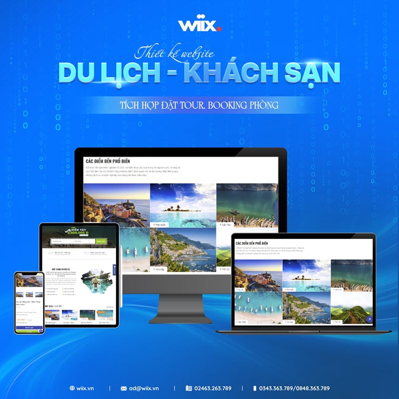 Thiết kế Website ngành dịch vụ du lịch, khách sạn