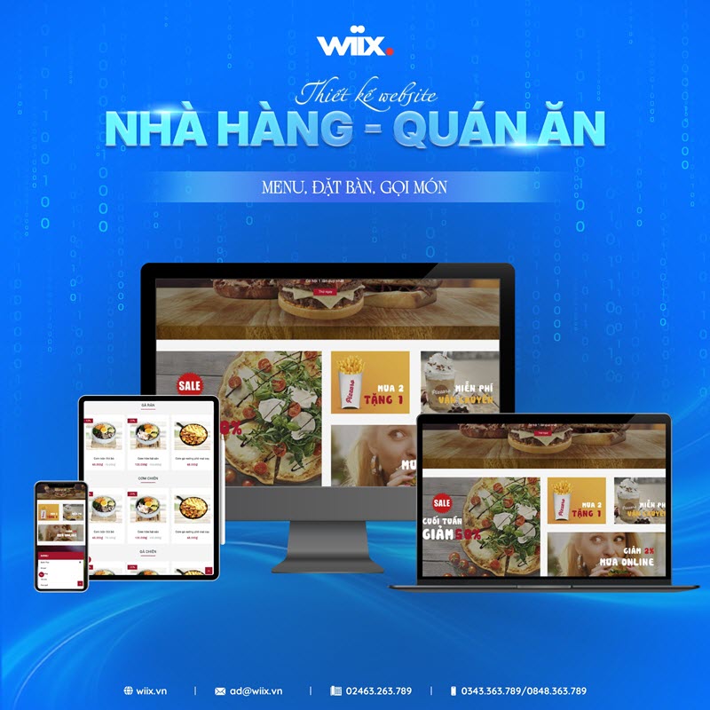 Thiết kế Website nhà hàng - quán ăn - ẩm thực